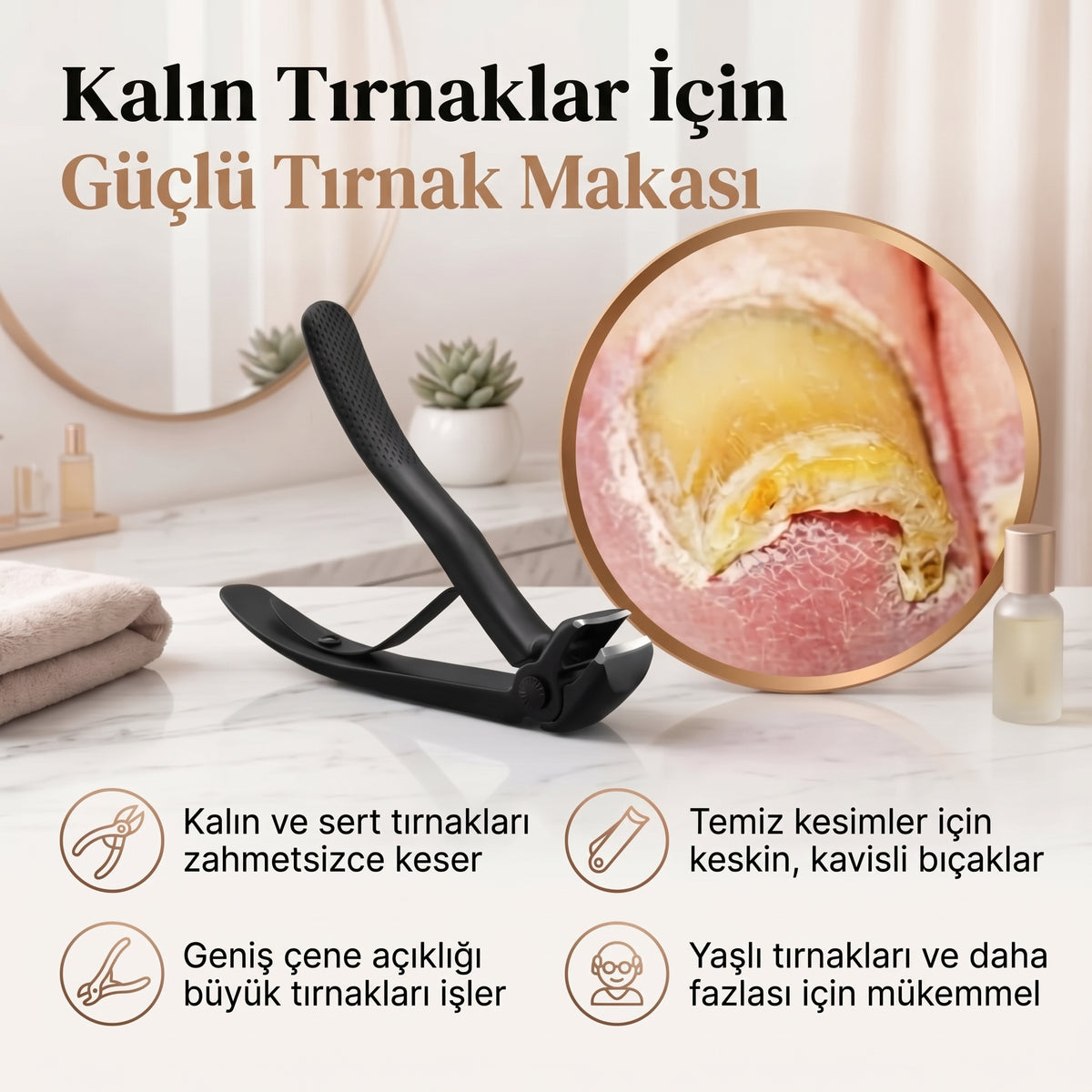 Mesorto™ Kalın ve Sert Tırnaklara Özel Çelik Makas